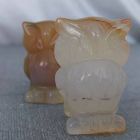 Owl in CARNELIAN Home Animals Crystal Healing MINERALS Polished Feng Shui Zen-3