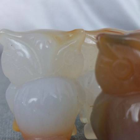 Owl in CARNELIAN Home Animals Crystal Healing MINERALS Polished Feng Shui Zen-5