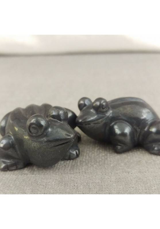 Frog in Hematite Animals Feng Shui Wicca Chakra Buddha Lucky Stone Gift Idea-1