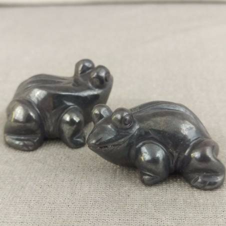 Frog in Hematite Animals Feng Shui Wicca Chakra Buddha Lucky Stone Gift Idea-2