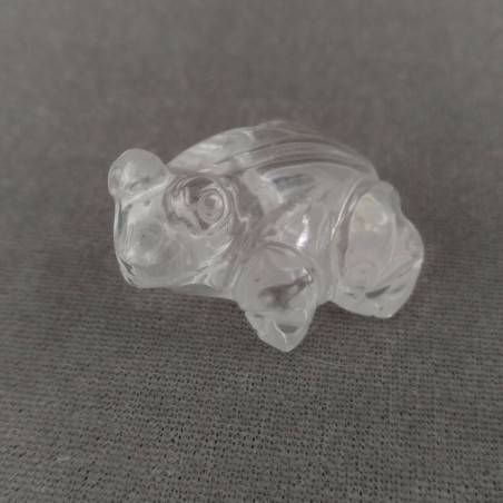 Frog in Hyaline Quartz o Rock CRYSTAL Animals Chakra Buddha MINERALS-2