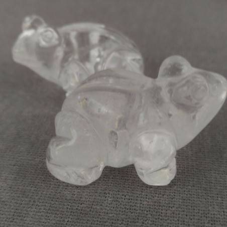 Frog in Hyaline Quartz o Rock CRYSTAL Animals Chakra Buddha MINERALS-5