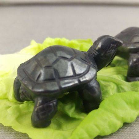 Heart Turtle in Hematite Natural Animals Chakra Buddha Feng Shui Wicca Zen-2