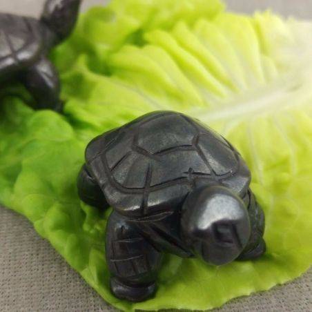 Heart Turtle in Hematite Natural Animals Chakra Buddha Feng Shui Wicca Zen-4