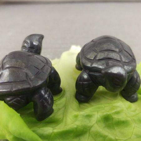 Heart Turtle in Hematite Natural Animals Chakra Buddha Feng Shui Wicca Zen-5