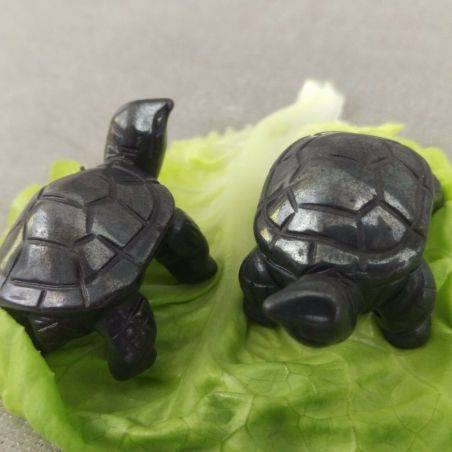 Heart Turtle in Hematite Natural Animals Chakra Buddha Feng Shui Wicca Zen-6