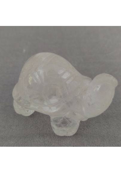 BIG Turtle in Hyaline Quartz Tumbled Rock CRYSTAL Spiriti Chakra A+-1