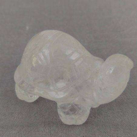 BIG Turtle in Hyaline Quartz Tumbled Rock CRYSTAL Spiriti Chakra A+-1