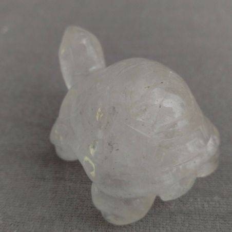 BIG Turtle in Hyaline Quartz Tumbled Rock CRYSTAL Spiriti Chakra A+-3