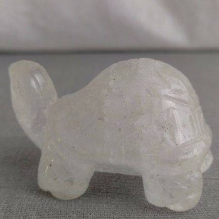 BIG Turtle in Hyaline Quartz Tumbled Rock CRYSTAL Spiriti Chakra A+-4