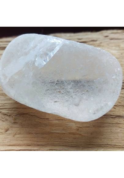 Hyaline Quartz Slice Semi Tumbled Rock CRYSTAL POLISHED da un Lato A+-1