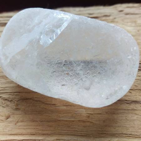 Hyaline Quartz Slice Semi Tumbled Rock CRYSTAL POLISHED da un Lato A+-1
