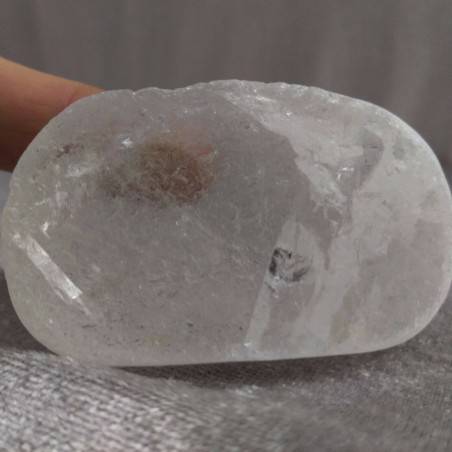 Hyaline Quartz Slice Semi Tumbled Rock CRYSTAL POLISHED da un Lato A+-2