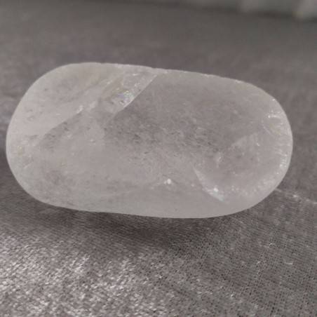 Hyaline Quartz Slice Semi Tumbled Rock CRYSTAL POLISHED da un Lato A+-3