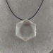 Pendant Faceted STAR in PURE Hyaline Quartz ROCK CRYSTAL with Filo Gift Idea Necklace-1