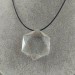 Pendant Faceted STAR in PURE Hyaline Quartz ROCK CRYSTAL with Filo Gift Idea Necklace-2