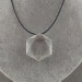 Pendant Faceted STAR in PURE Hyaline Quartz ROCK CRYSTAL with Filo Gift Idea Necklace-3