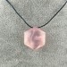 Pendant Faceted STAR in Rose Quartz Necklace with Chain Jewels Naturals A+-1