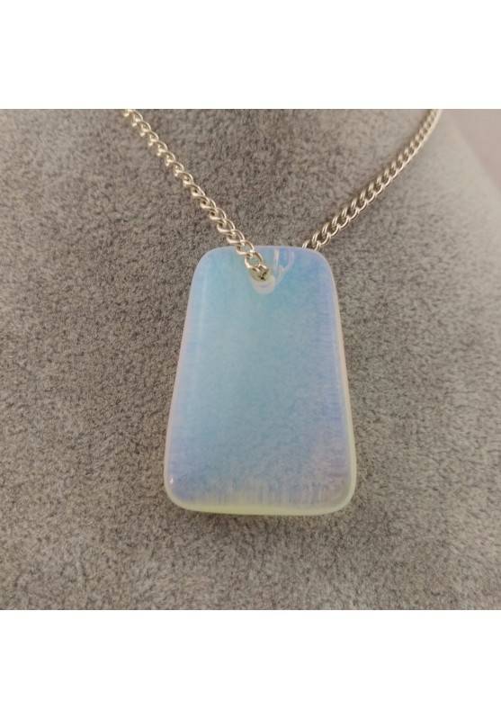 Pendentif GEMME de Quartz Opale Lissé Collier Charm Pendentif Bijou Cadeau-1