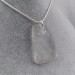 Pendant Gemstone of Hyaline Quartz Faceted with Monile SILVER Plated Necklace-1