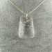 Pendant Gemstone of Hyaline Quartz Faceted Necklace Chain Crystal Healing A+-1