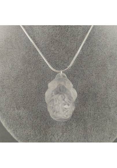 Hyaline Quartz Pendant Frog - Zodiac: AQUARIUS MINERALS Crystal Healing-1