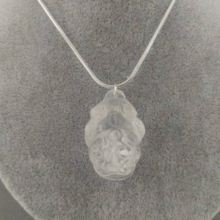 Hyaline Quartz Pendant Frog - Zodiac: AQUARIUS MINERALS Crystal Healing-1