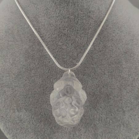 Hyaline Quartz Pendant Frog - Zodiac: AQUARIUS MINERALS Crystal Healing-2