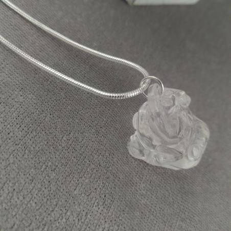 Hyaline Quartz Pendant Frog - Zodiac: AQUARIUS MINERALS Crystal Healing-4