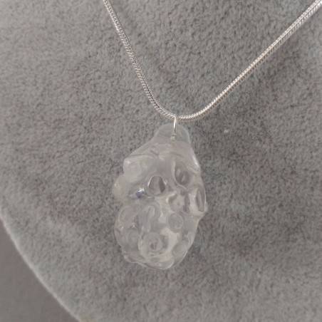 Hyaline Quartz Pendant Frog - Zodiac: AQUARIUS MINERALS Crystal Healing-6