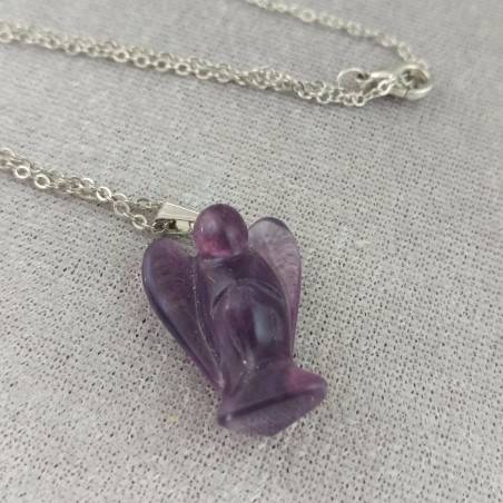FLUORITE Pendant ANGEL - Zodiac: CAPRICORN MINERALS Crystal Healing-3