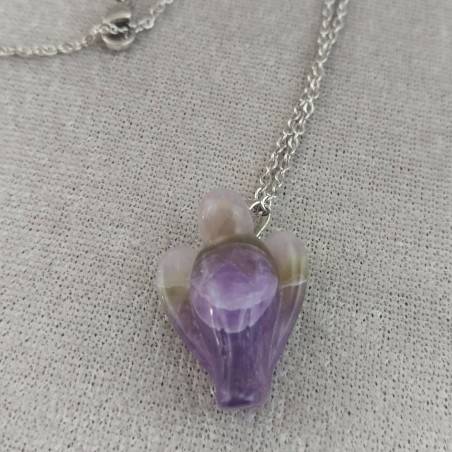 Dogtooth Amethyst Pendant Angel- PISCES TAURUS ARIES MINERALS Crystal Healing-5